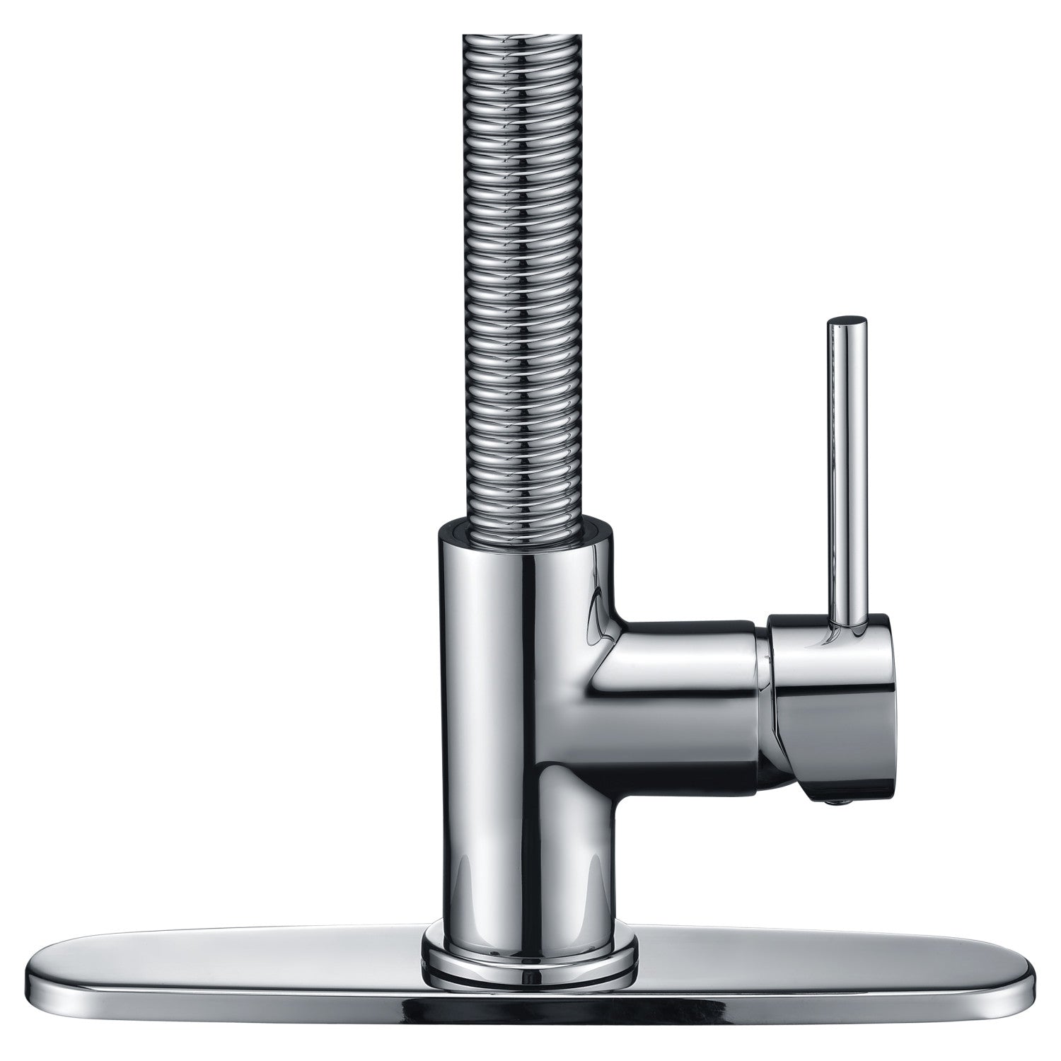 ANZZI Step Series Single Hole Polished Chrome Kitchen Faucet With Euro-Grip Pull Down Sprayer