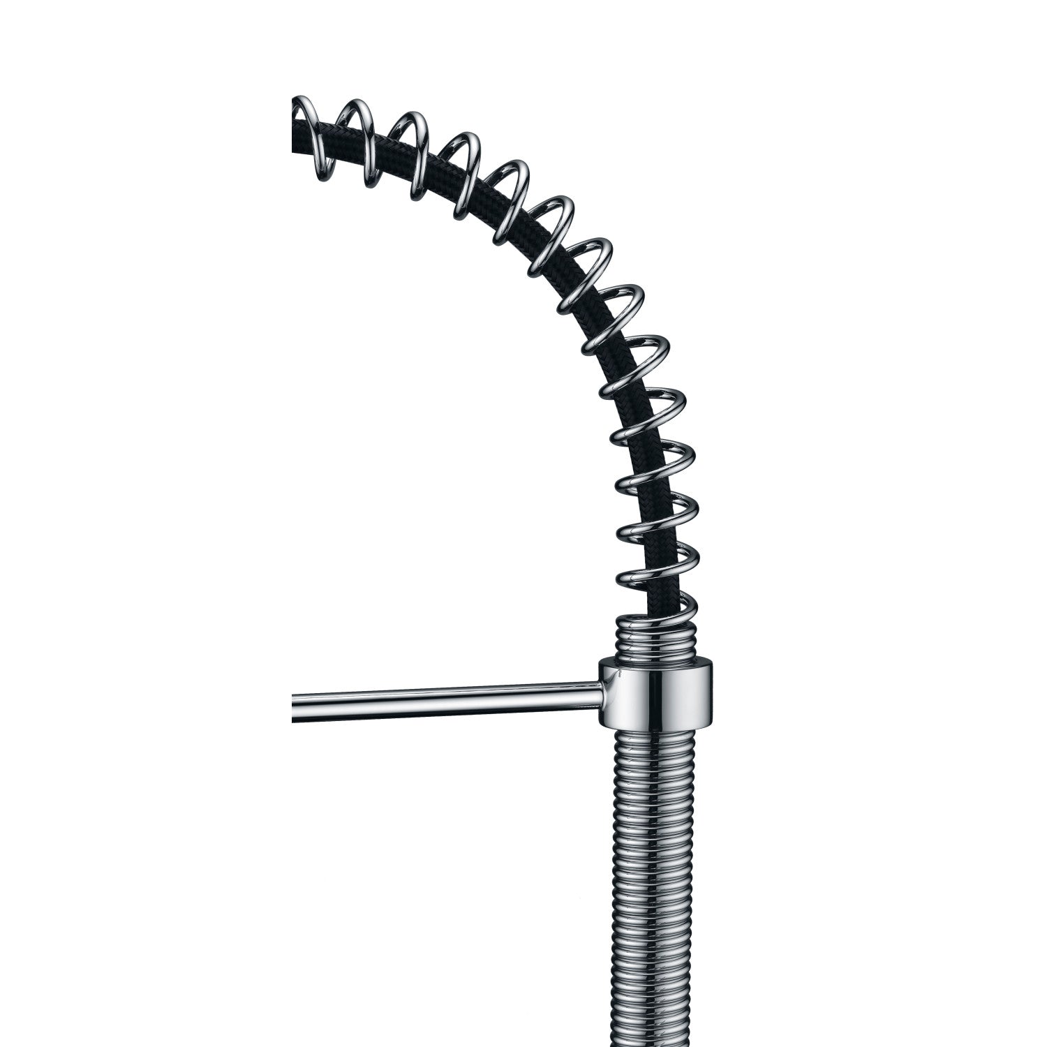 ANZZI Step Series Single Hole Polished Chrome Kitchen Faucet With Euro-Grip Pull Down Sprayer