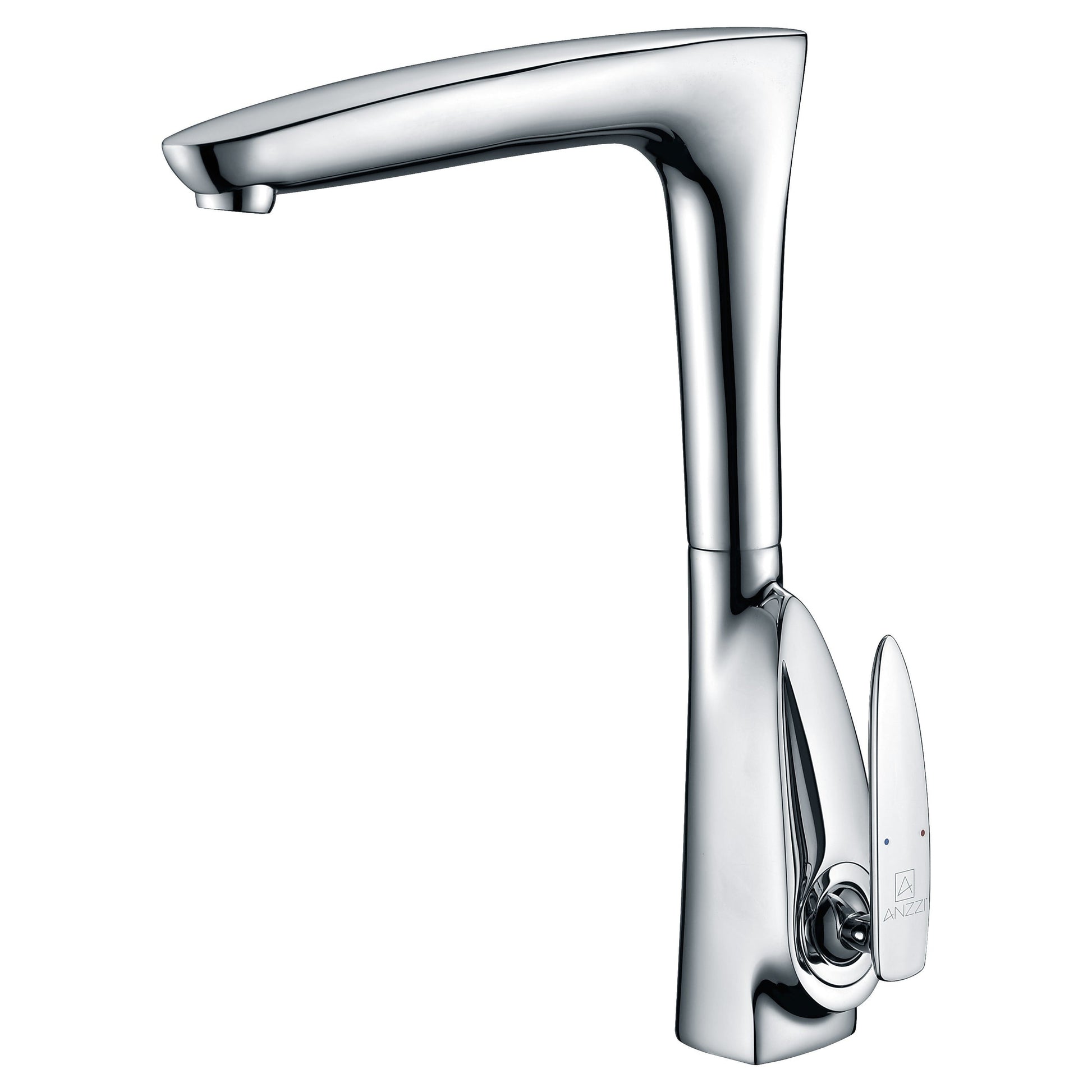 ANZZI Timbre Series Single Handle Polished Chrome Kitchen Faucet With 360-Degree Turning Spout