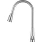ANZZI Tulip Series Single Hole Brushed Nickel Kitchen Faucet With Euro-Grip Pull Down Sprayer