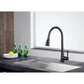 ANZZI Tulip Series Single Hole Oil Rubbed Bronze Kitchen Faucet With Euro-Grip Pull Down Sprayer