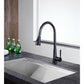 ANZZI Tulip Series Single Hole Oil Rubbed Bronze Kitchen Faucet With Euro-Grip Pull Down Sprayer