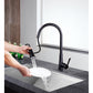 ANZZI Tulip Series Single Hole Oil Rubbed Bronze Kitchen Faucet With Euro-Grip Pull Down Sprayer