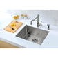 ANZZI Vanguard Series 23" Single Bowl Stainless Steel Undermount Kitchen Sink With Strainer and Drain Assembly