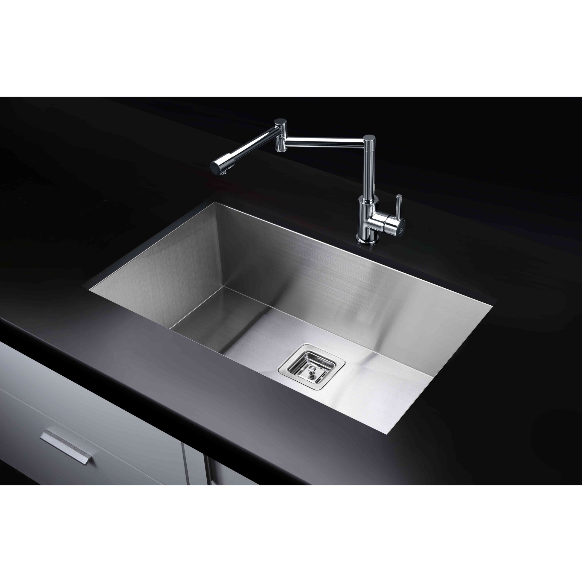 ANZZI Vanguard Series 30" Single Bowl Stainless Steel Brushed Satin Undermount Kitchen Sink With Strainer and Drain Assembly