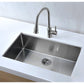 ANZZI Vanguard Series 32" Single Bowl Stainless Steel Undermount Kitchen Sink With Strainer and Drain Assembly