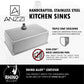 ANZZI Vanguard Series 32" Single Bowl Stainless Steel Undermount Kitchen Sink With Strainer and Drain Assembly