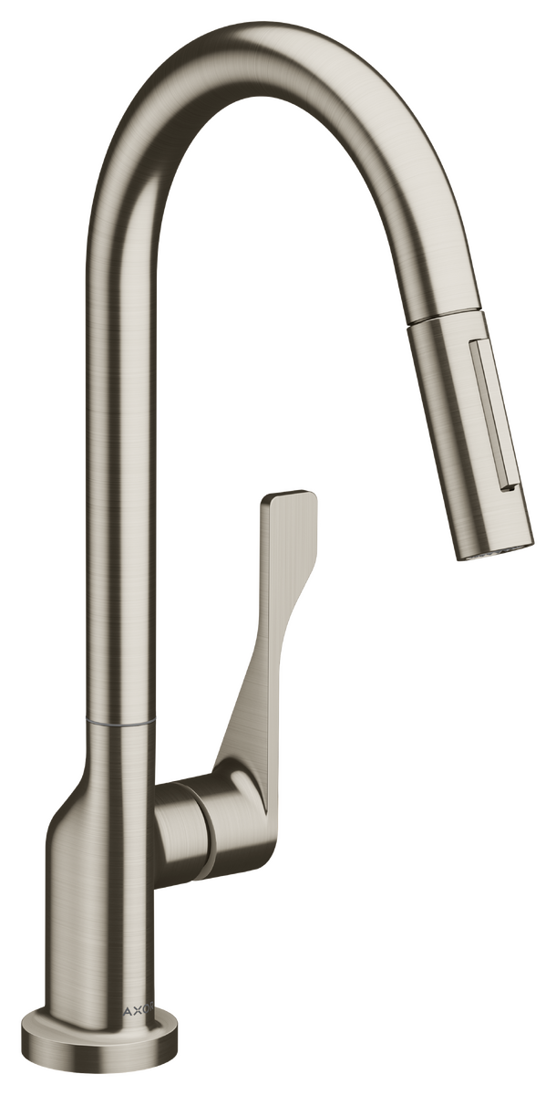 AXOR Citterio 1.5 GPM 2-Spray Pull-Out Steel Optic HighArc Kitchen Faucet