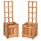 All Things Cedar 12" Set of 2 Planter Box's with Trellis