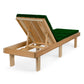 All Things Cedar 14" Reclining Cedar Chaise Lounger with Green Cushion