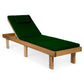 All Things Cedar 14" Reclining Cedar Chaise Lounger with Green Cushion