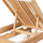 All Things Cedar 14" Reclining Cedar Chaise Lounger with Red Cushion