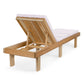 All Things Cedar 14" Reclining Cedar Chaise Lounger with Royal White Cushion
