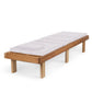 All Things Cedar 14" Reclining Cedar Chaise Lounger with Royal White Cushion