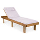 All Things Cedar 14" Reclining Cedar Chaise Lounger with Royal White Cushion