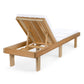 All Things Cedar 14" Reclining Cedar Chaise Lounger with White Cushion