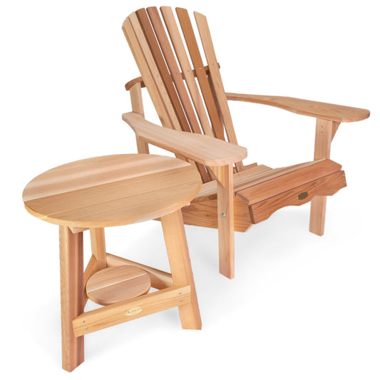 All Things Cedar 2-piece Adirondack Tripod Table Set