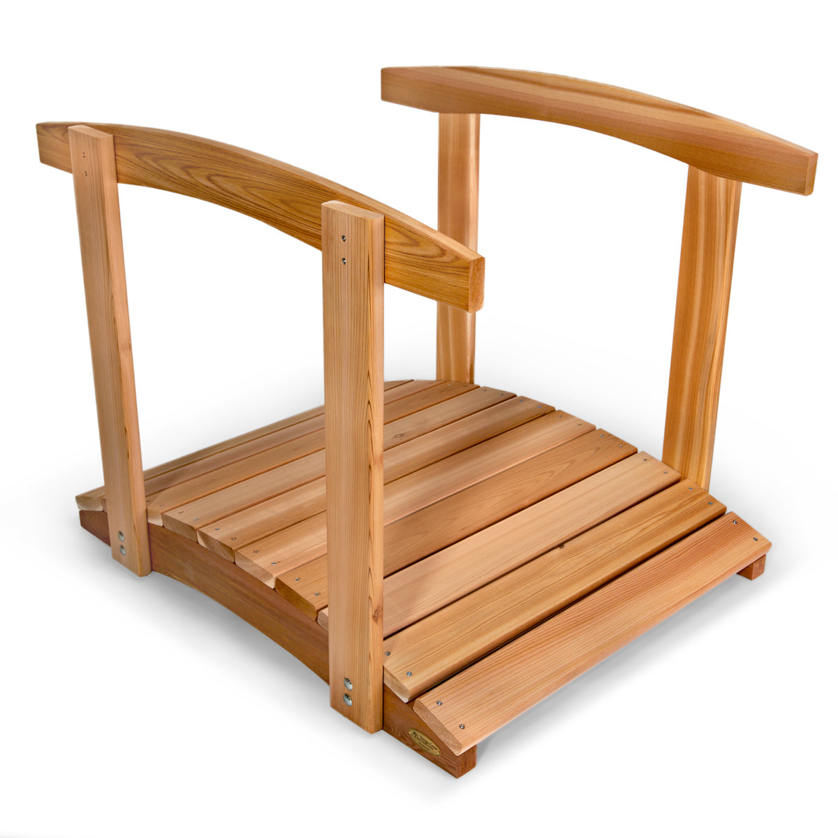All Things Cedar 3ft Garden Bridge with Side Rails