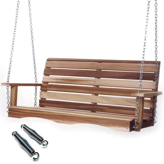 All Things Cedar 4ft Porch Swing with Comfort Swing Springs