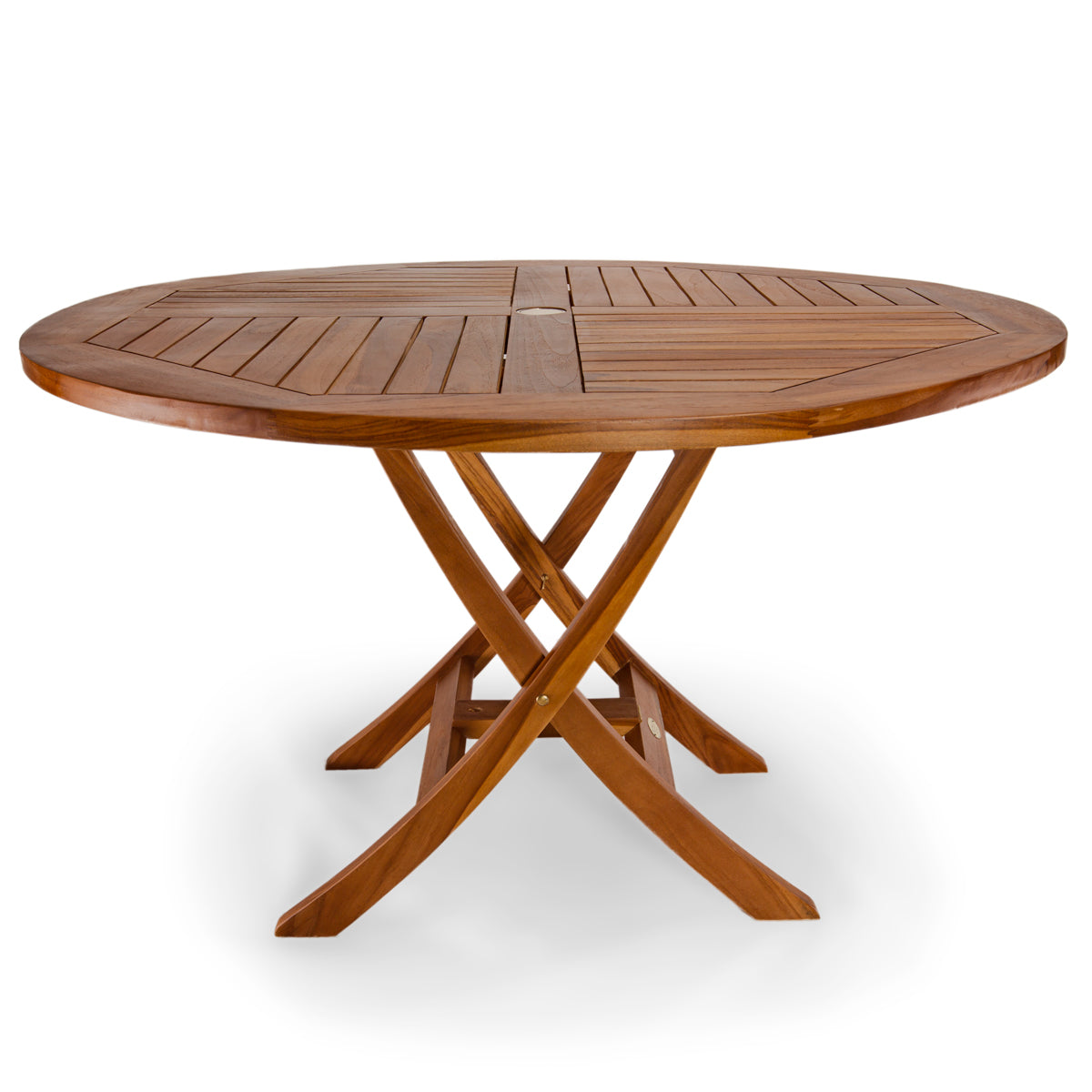 All Things Cedar 4ft Teak Round Folding Table