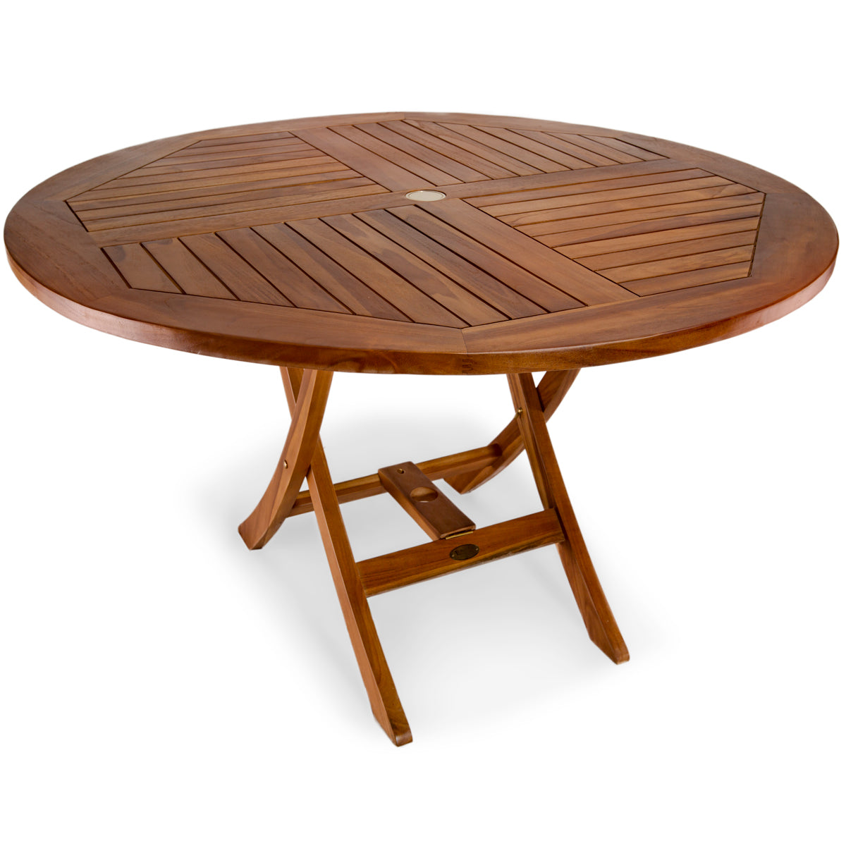 All Things Cedar 4ft Teak Round Folding Table