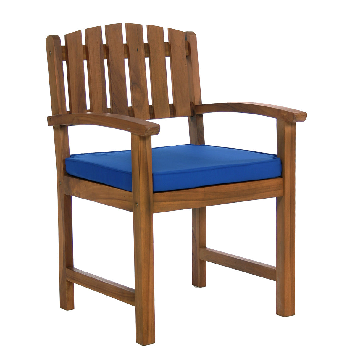 All Things Cedar 5-Piece Butterfly Extension Table Dining Chair Set with Blue Cushions