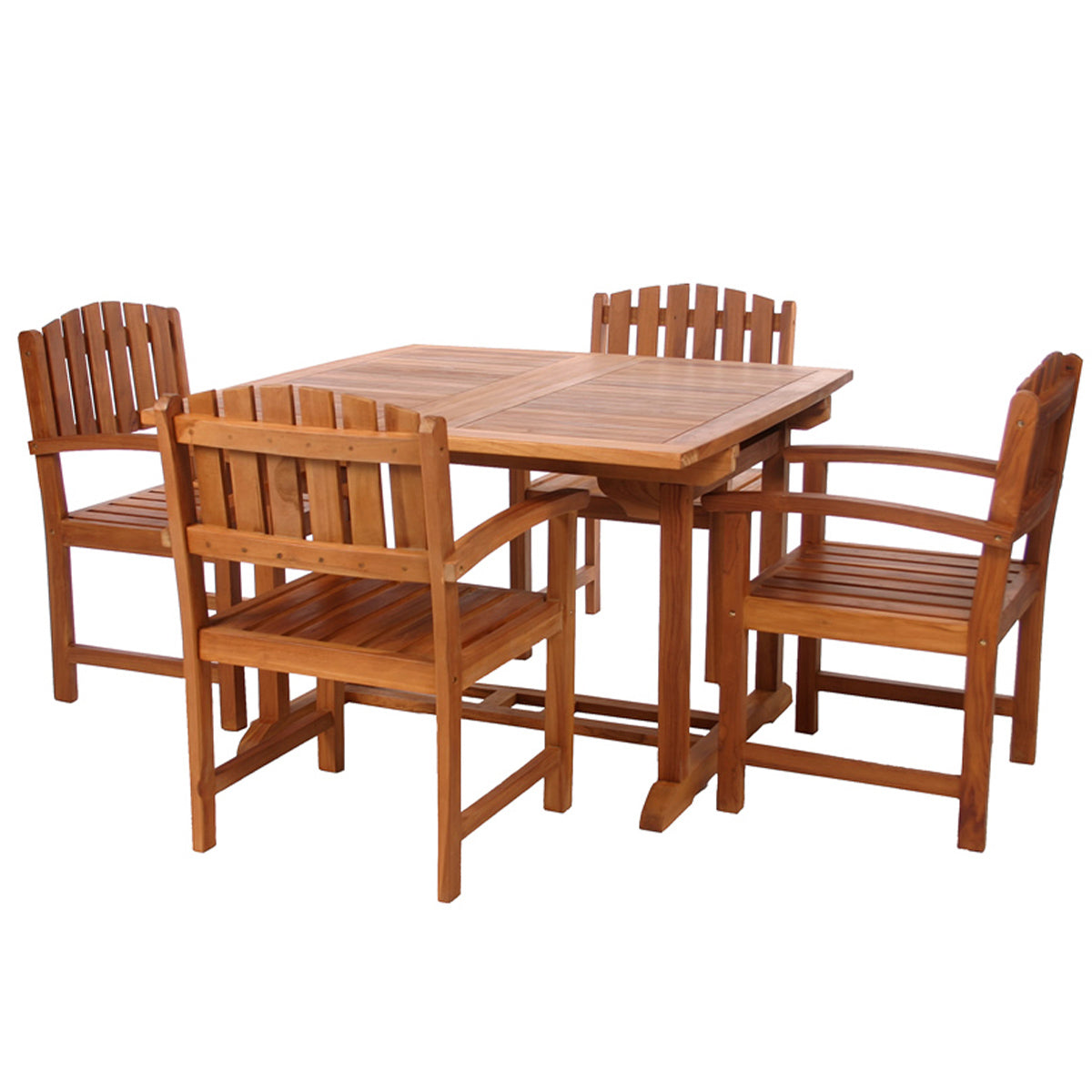 All Things Cedar 5-Piece Butterfly Extension Table Dining Chair Set