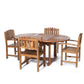 All Things Cedar 5-Piece Oval Extension Table Dining Chair Set