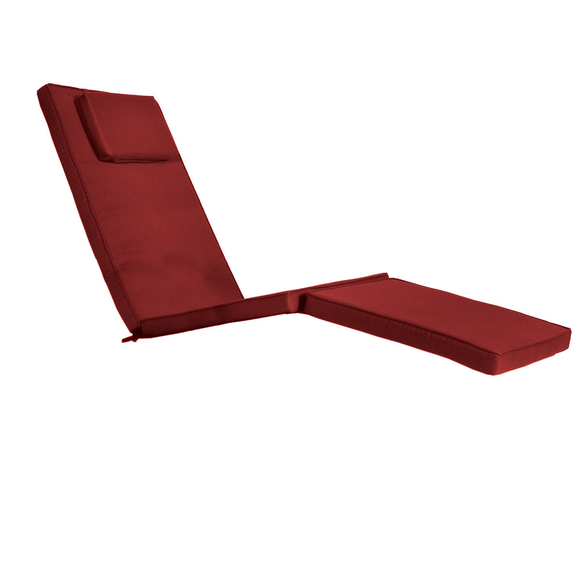 All Things Cedar 5-Position Steamer Chair with Red Cushions