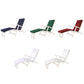 All Things Cedar 5-Position Steamer Chair with Red Cushions