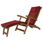 All Things Cedar 5-Position Steamer Chair with Red Cushions