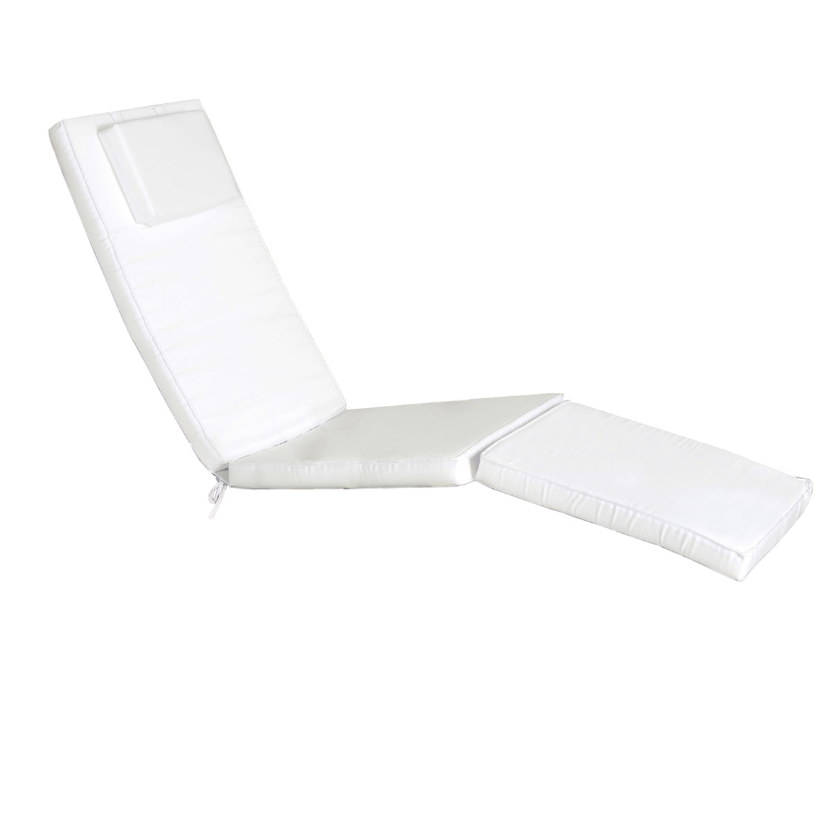 All Things Cedar 5-Position Steamer Chair with White Cushions
