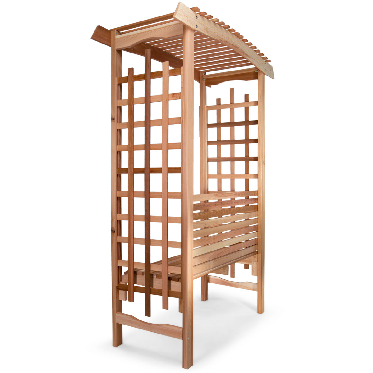 All Things Cedar 5ft Garden Arbor with Bench