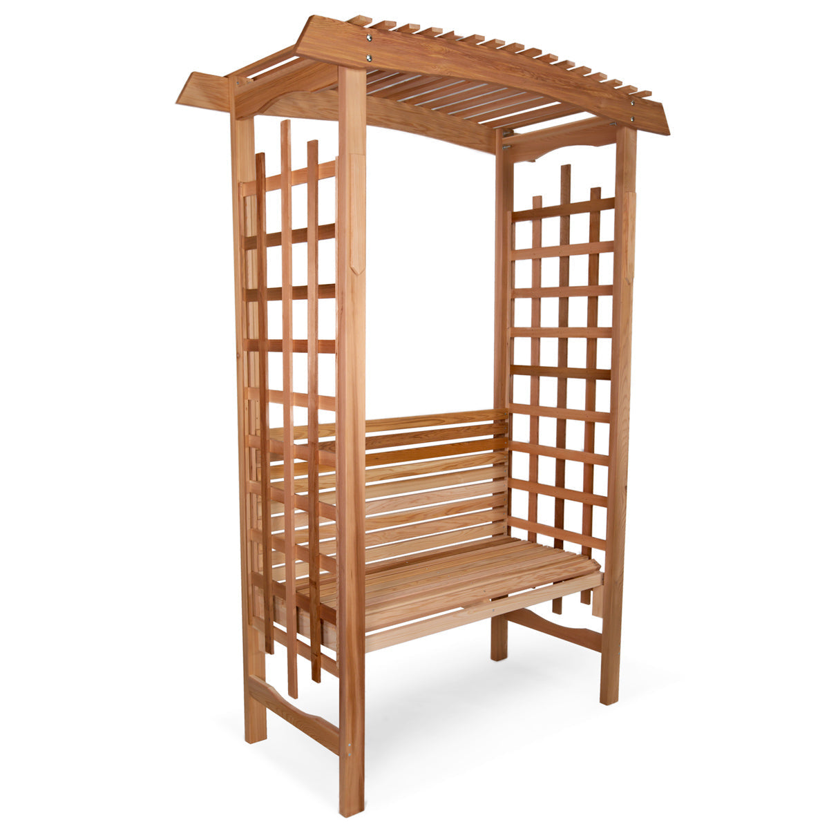 All Things Cedar 5ft Garden Arbor with Bench