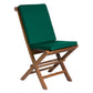 All Things Cedar 7-Piece Oval Extension Table Folding Chair Set with Green Cushions