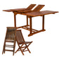 All Things Cedar 9-Piece Butterfly Extension Table Folding Chair Set