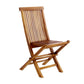 All Things Cedar 9-Piece Twin Butterfly Leaf Teak Extension Table Folding Chair Set