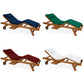 All Things Cedar Multi-position Chaise Lounger with Blue Cushions