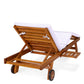 All Things Cedar Multi-position Chaise Lounger with Royal White Cushions