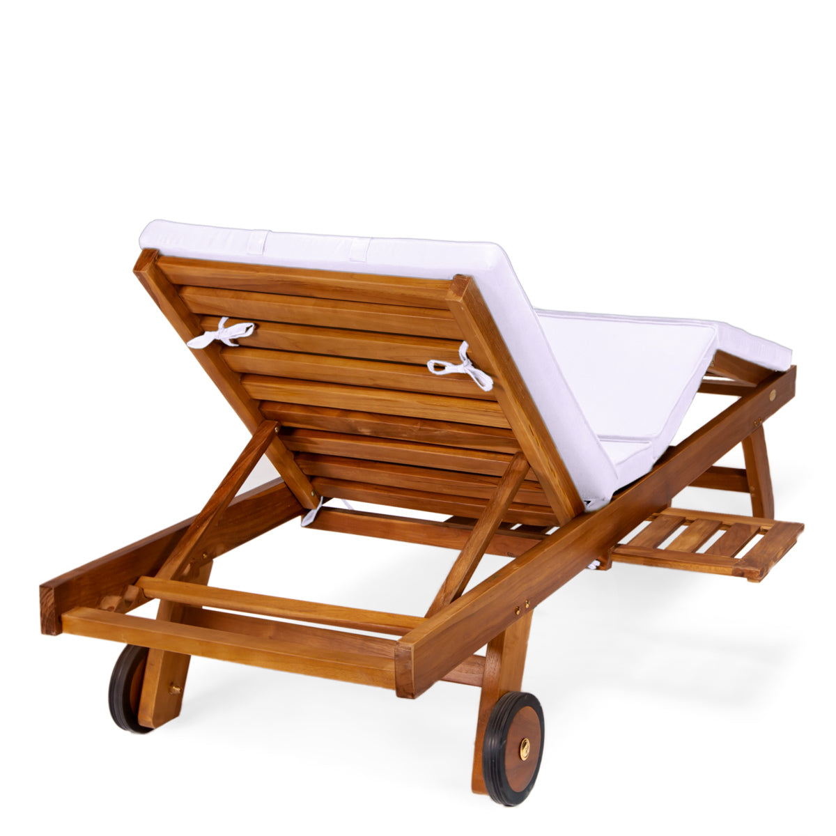 All Things Cedar Multi-position Chaise Lounger with Royal White Cushions