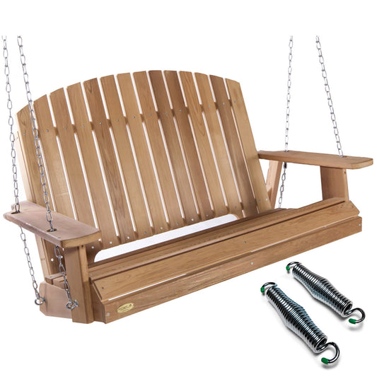 All Things Cedar Pergola Garden Swing with Comfort Spring