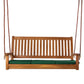 All Things Cedar Teak Swing with Green Cushions