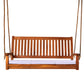 All Things Cedar Teak Swing with Royal White Cushions