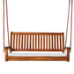 All Things Cedar Teak Swing with White Cushions