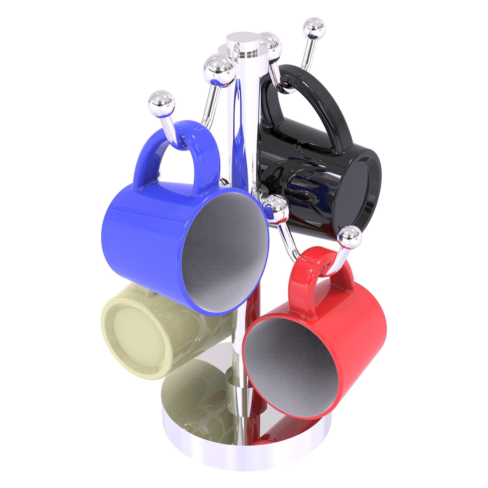 Allied Brass Countertop Polished Chrome 4 Coffee Mug Holder