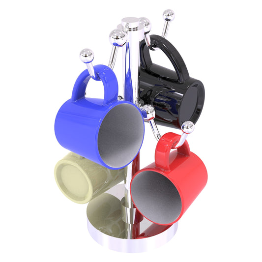 Allied Brass Countertop Polished Chrome 4 Coffee Mug Holder