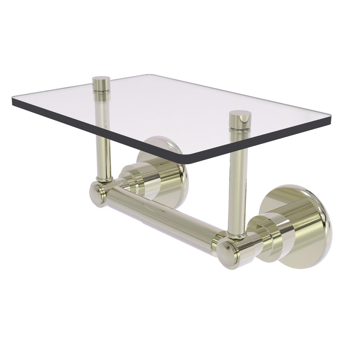 Allied Brass WS-GLT-24-PNI Washington Square 2-Post Polished Nickel Toilet Tissue Holder