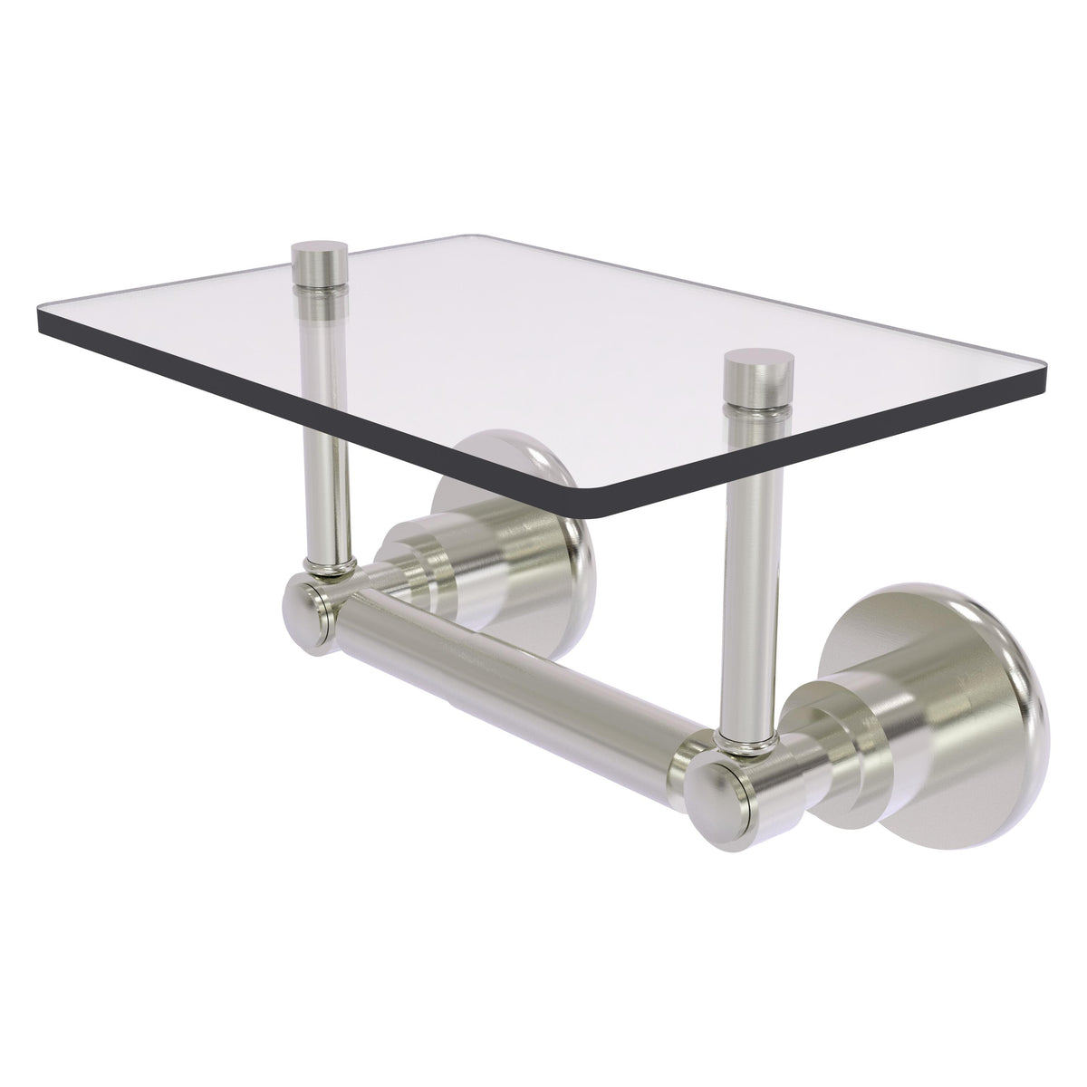 Allied Brass WS-GLT-24-SN Washington Square 2-Post Satin Nickel Toilet Tissue Holder
