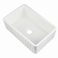 Allora USA 30" L x 20" W Reversible Fireclay Farmhouse Kitchen Sink With Basket Strainer