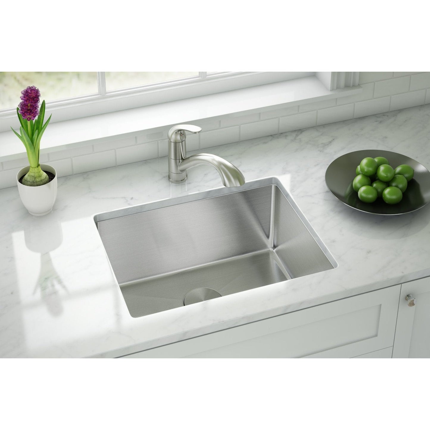 Allora USA Pull Out Single Handle Brushed Nickel Finish Kitchen Faucet